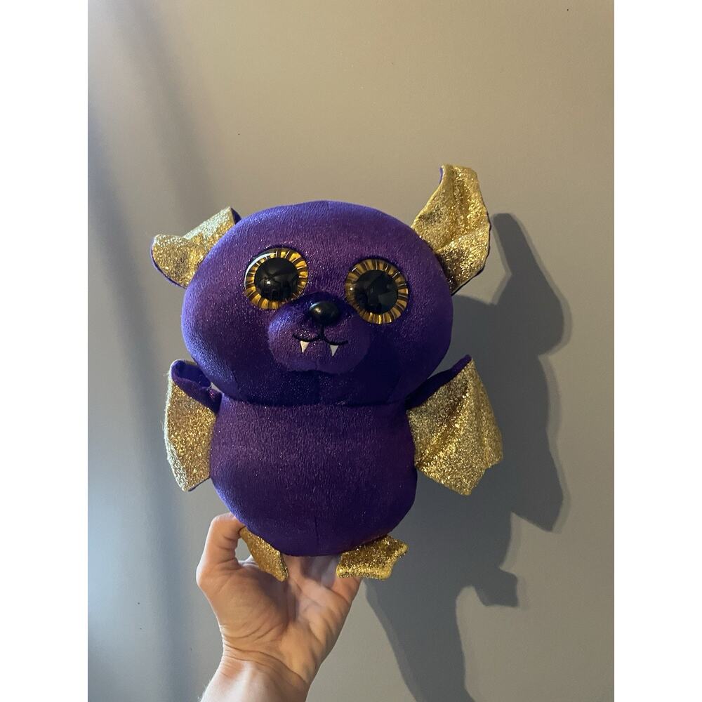 TY‎ Beanie Boos 7.5" Count Purple Bat Sparkly Plush Nwt